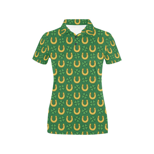 Horseshoes Pattern Print Design 05 Women's All Over Print Polo Shirt