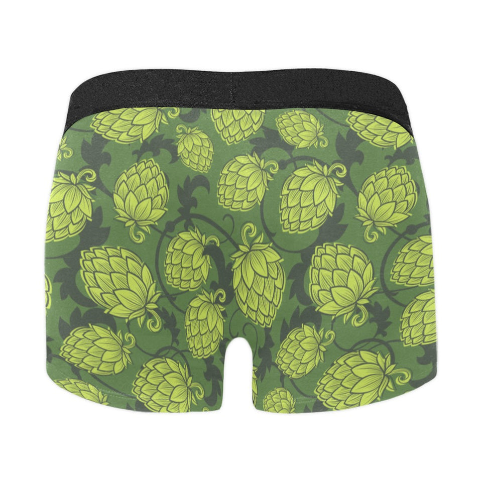 Hop pattern Hop cone background Men's All Over Print Boxer Briefs Men's Underwear