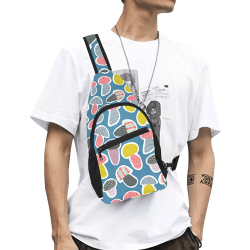 Colorful mushroom design pattern All Over Print Chest Bag