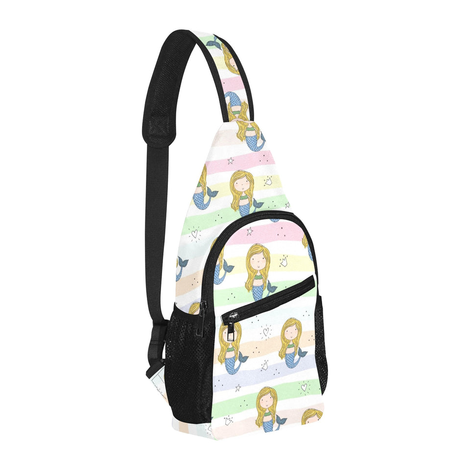 Cute hand drawn mermaid All Over Print Chest Bag