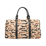 Dachshund floral background Travel Bag