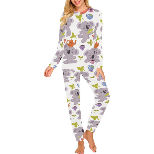 Cute koalas teapots tea Women's All Over Print Pajama Set