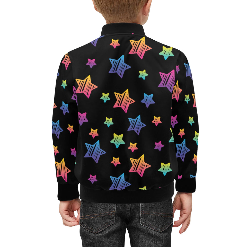 Colorful star pattern Kids' Boys' Girls' Bomber Jacket