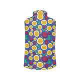 Passion fruit blue background Women's Padded Vest