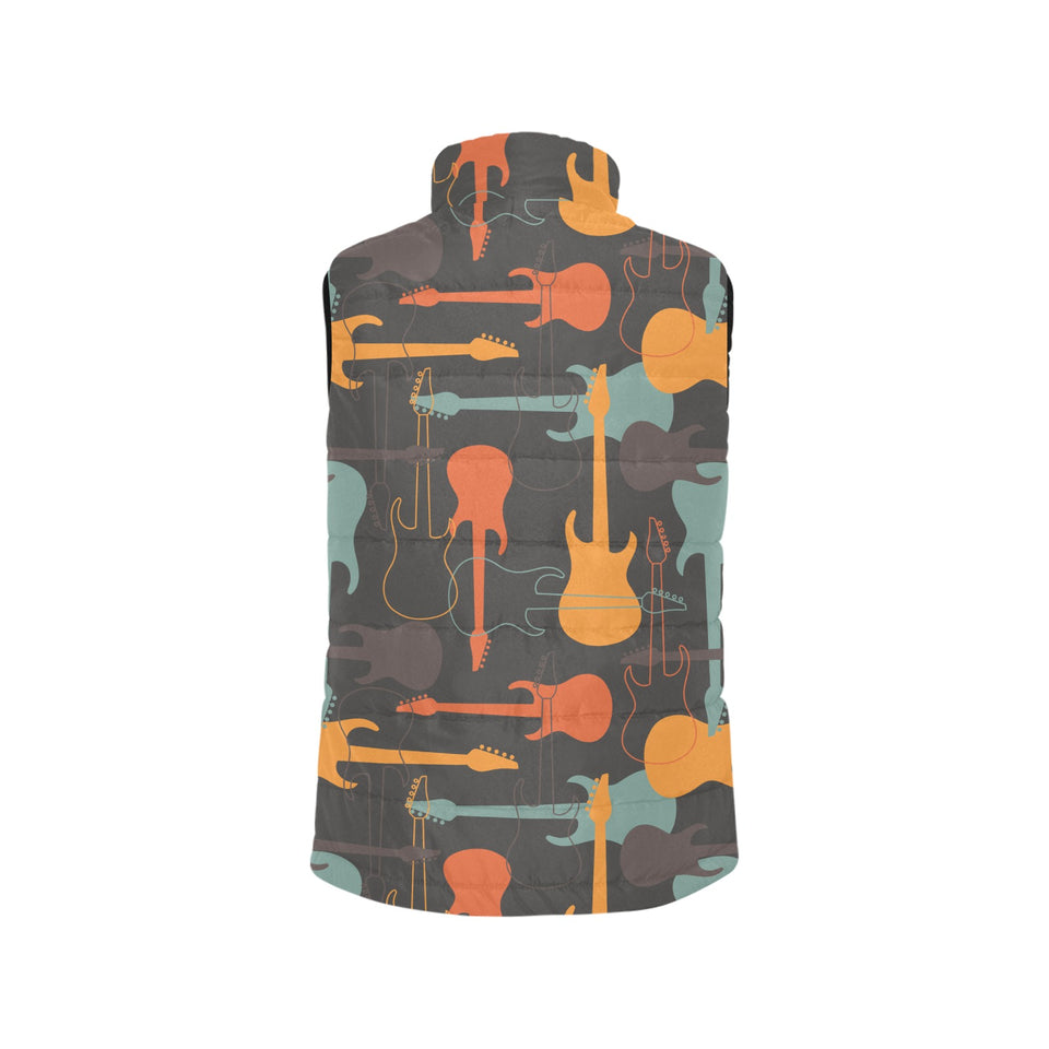 electric guitars pattern Women's Padded Vest