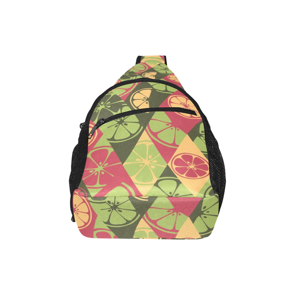 Cool Geometric lime pattern All Over Print Chest Bag