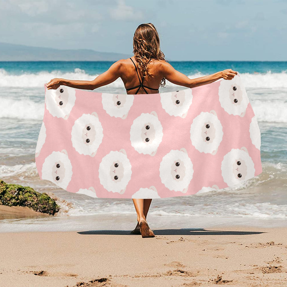 Cute sheep pattern Beach Towel