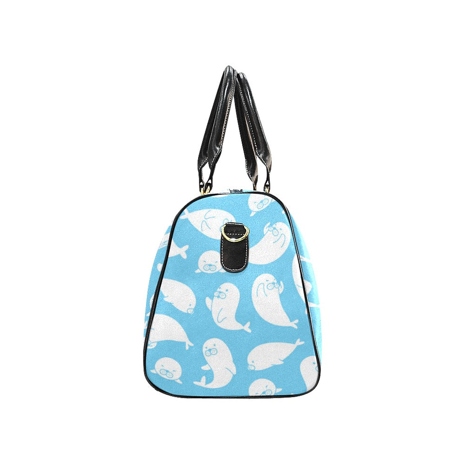 Cute white sea lion seals pattern Travel Bag