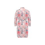 Octopus winter hat garland Fish candy Seaweed Cora Men's Long Sleeve Belted Night Robe