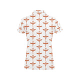 Sausage Pattern Print Design 05 Women's All Over Print Polo Shirt