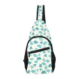 Green ginkgo leaves pattern All Over Print Chest Bag
