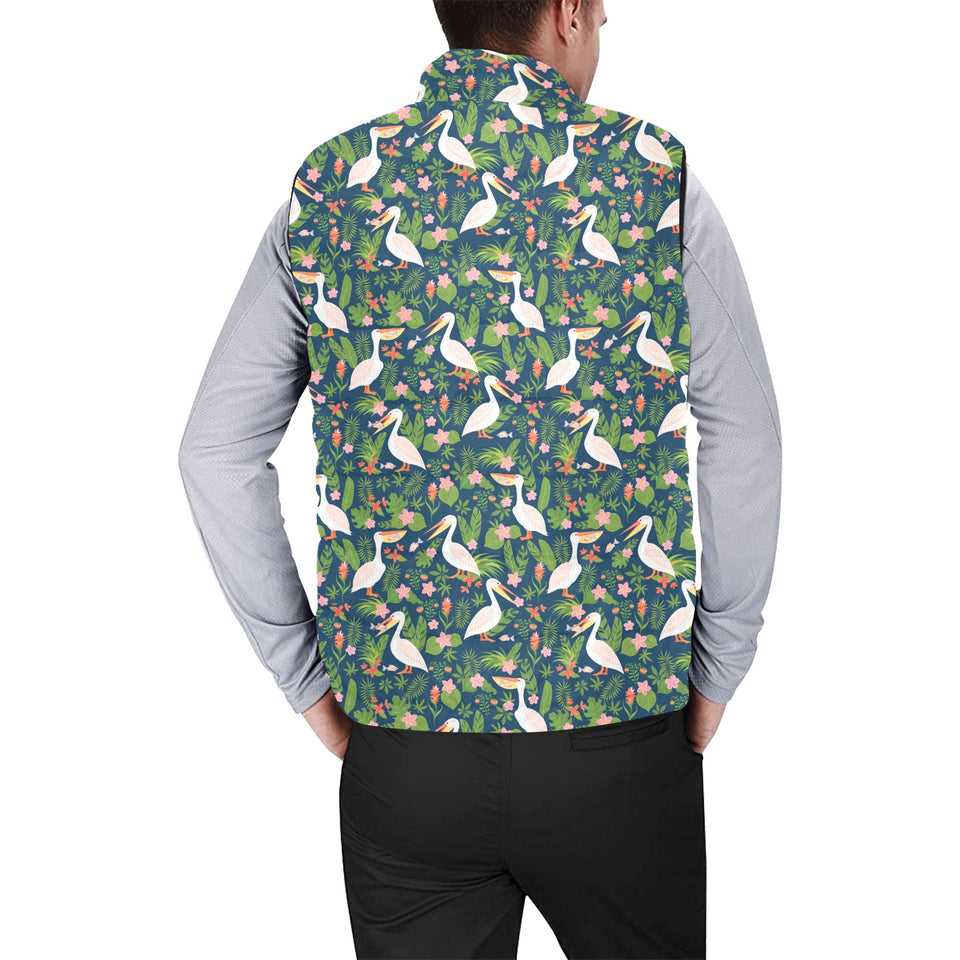 Pelican Pattern Print Design 05 Men's Padded Vest