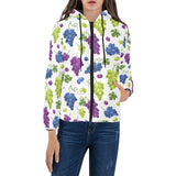 Grape pattern Women's Padded Hooded Jacket