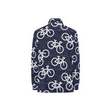 Bicycle Pattern Print Design 03 Women's Long Sleeve Polo Shirt