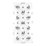 Cute french bulldog paw pattern Beach Towel