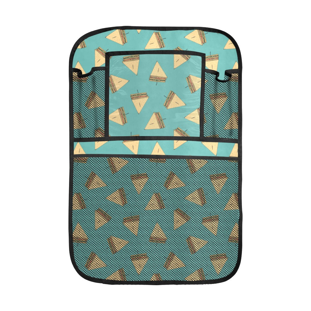 Sandwich Pattern Print Design 03 Car Seat Back Organizer