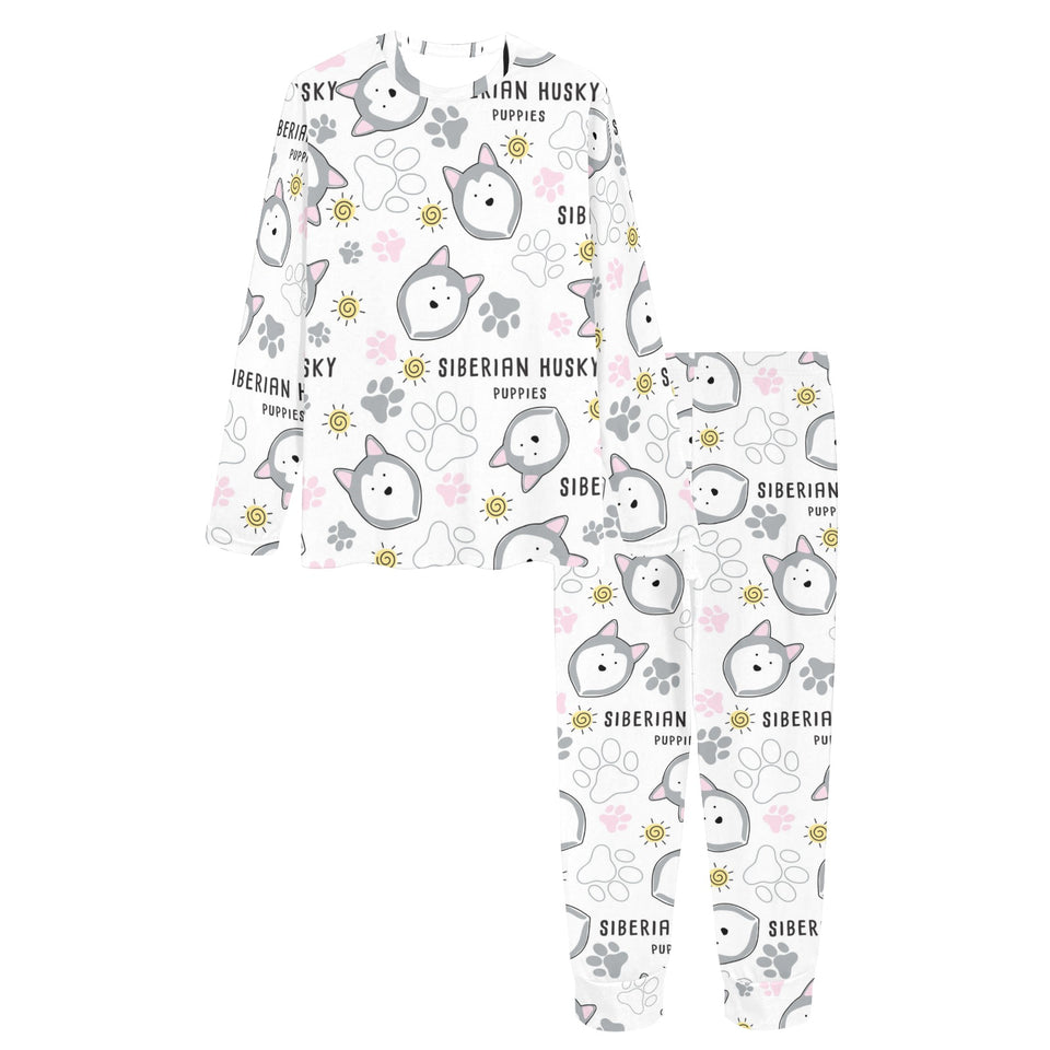 Siberian Husky design pattern Women's All Over Print Pajama Set
