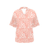 Snake lilies flower pattern Women's All Over Print Hawaiian Shirt