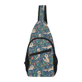 Raccoon tropical leaves pattern All Over Print Chest Bag