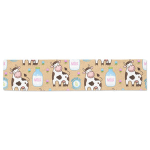 Cow bottle of milk pattern Table Runner
