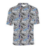Skate Board Pattern Print Design 03 Men's All Over Print Polo Shirt