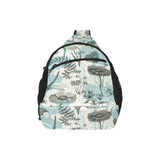 Dragonfly Butterfly Plants insect flower vintage s All Over Print Chest Bag