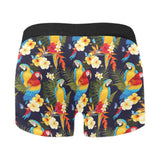 Colorful parrot flower pattern Men's All Over Print Boxer Briefs Men's Underwear