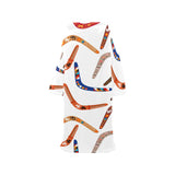 Boomerang Australian aboriginal ornament pattern Blanket Robe with Sleeves