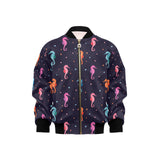 Watercolor colorful seahorse pattern Kids' Boys' Girls' Bomber Jacket