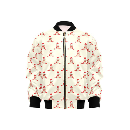 Golden Retriever Pattern Print Design 01 Kids' Boys' Girls' Bomber Jacket