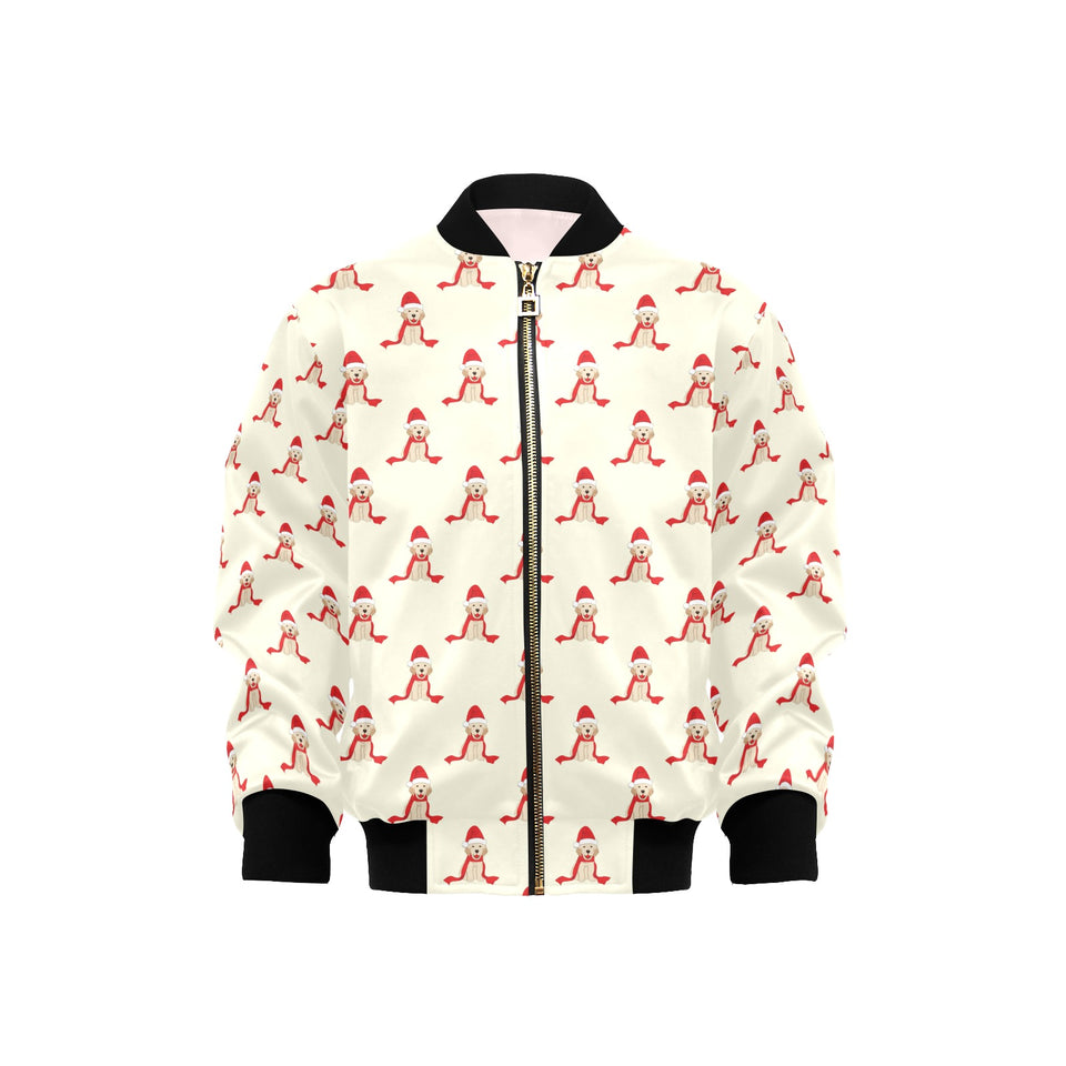 Golden Retriever Pattern Print Design 01 Kids' Boys' Girls' Bomber Jacket
