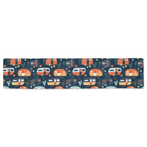 Camper Van Pattern Print Design 05 Table Runner