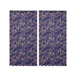 Eggplant Pattern Print Design 04 Gauze Curtain