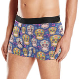 Sugar skull flower pattern Men's All Over Print Boxer Briefs Men's Underwear