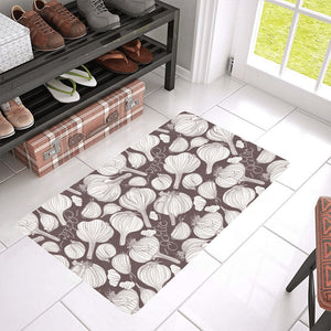 Garlic bulb dark background Doormat