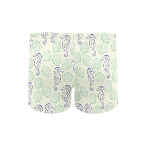 Seahorse shell pattern Men's Swimming Trunks