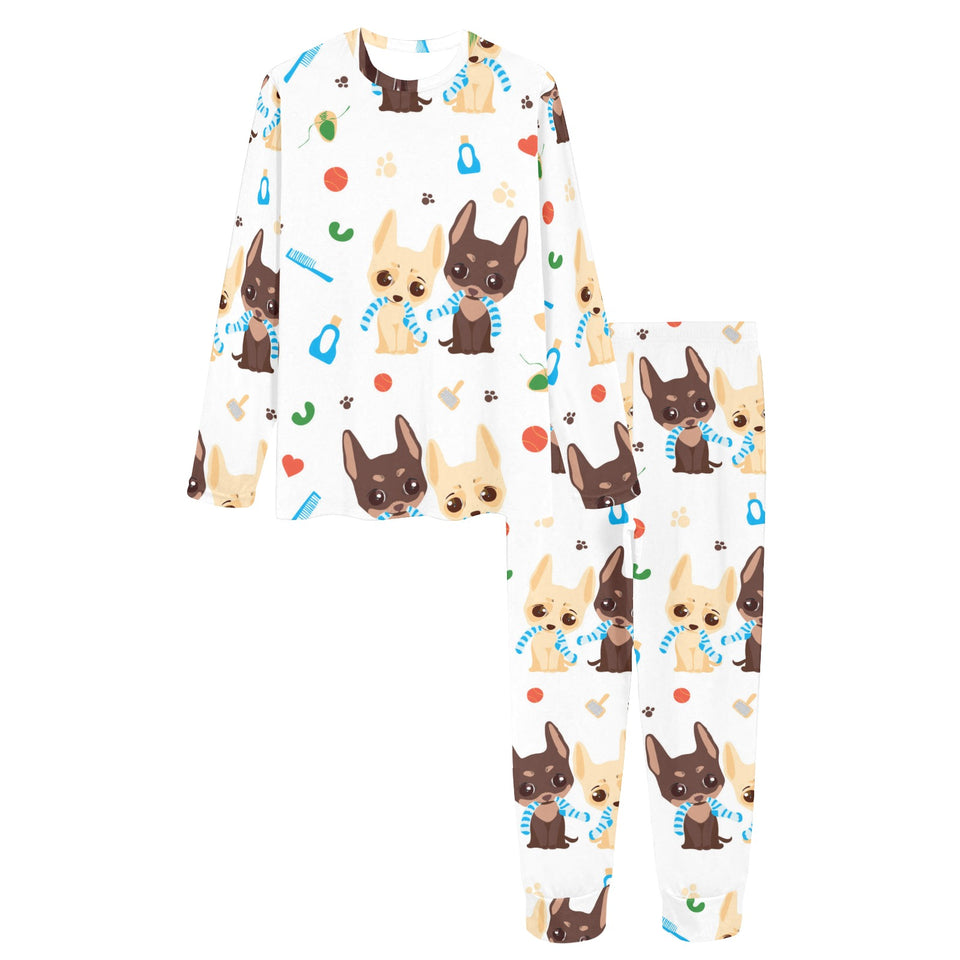 Cute Chihuahua dog pattern Women's All Over Print Pajama Set
