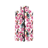 Toucan flower design pattern Women's Padded Vest