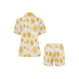 Sun design pattern Women's V-Neck Short Pajama Set
