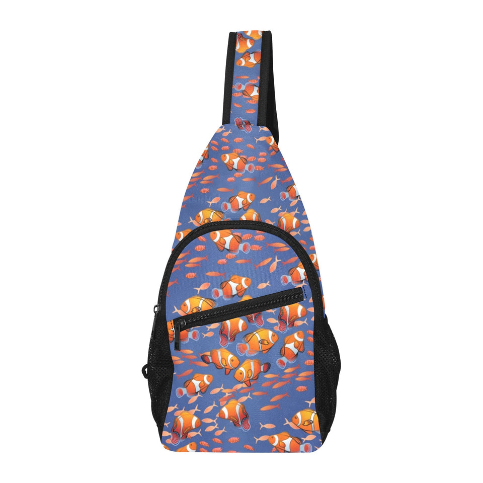 Clown Fish Pattern Print Design 04 All Over Print Chest Bag