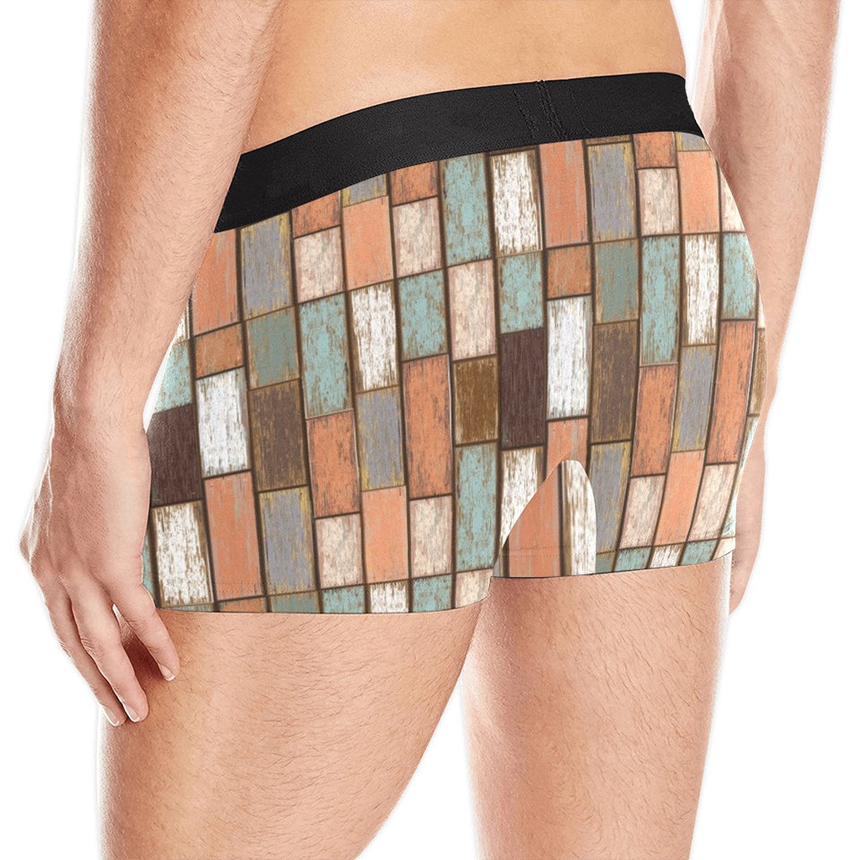Wood Printed Pattern Print Design 02 Men's All Over Print Boxer Briefs Men's Underwear