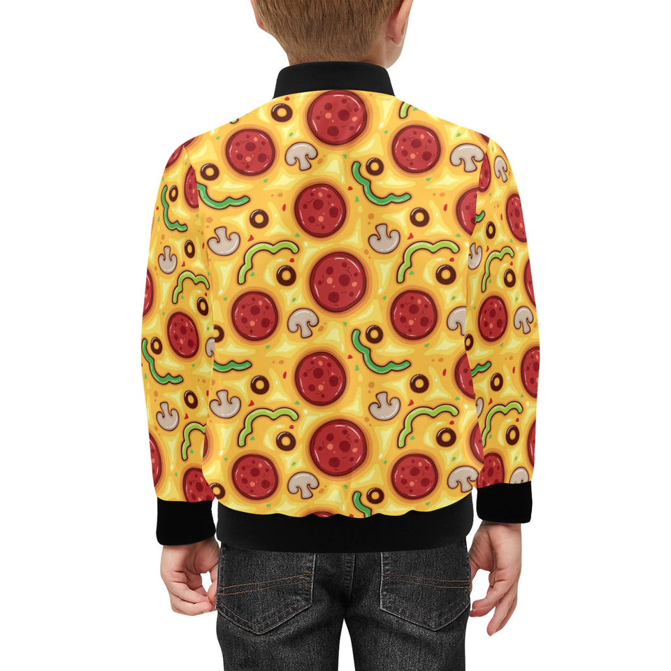 Pizza texture pattern Kids' Boys' Girls' Bomber Jacket