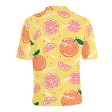 Grapefruit yellow background Men's All Over Print Polo Shirt