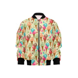 Colorful ice cream pattern Kids' Boys' Girls' Bomber Jacket