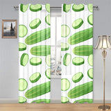 cucumber whole slices pattern Gauze Curtain