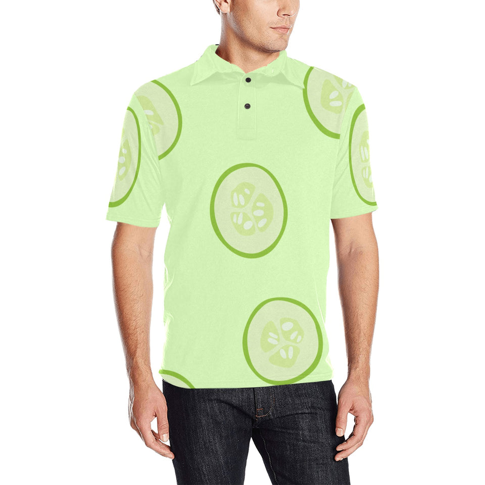 Cucumber pattern Men's All Over Print Polo Shirt