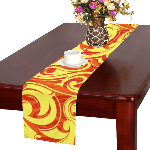 Fire flame design pattern Table Runner