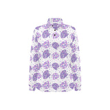 Hedgehog Pattern Print Design 05 Women's Long Sleeve Polo Shirt