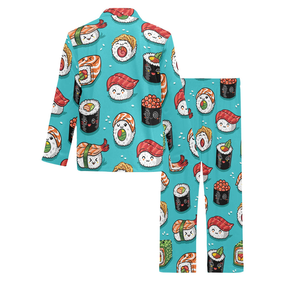 Cute sushi pattern Men's Long Pajama Set