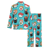 Cute sushi pattern Men's Long Pajama Set